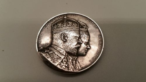 superb antique silver coronation medal king edward vii and queen alexandra 1902 - CATEGORY: ANTIQUE METAL - DATED 1900