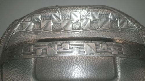 LIBERTY AND CO ARCHIBALD KNOX TUDRIC ARTS CRAFTS PEWTER CAKE BASKETTRAY - ADDITIONAL PHOTO 3