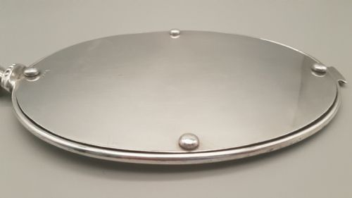 LOVELY LARGE VICTORIAN SILVER PLATE HAND MIRROR WITH ORIGINAL CASE - ADDITIONAL PHOTO 7