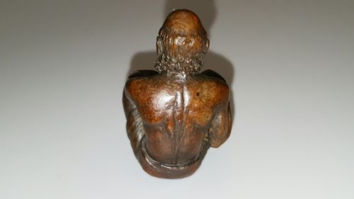 RARE MEIJI JAPANESE MINIATURE BRONZE OF SEATED ELDERLY HOLY MAN - ADDITIONAL PHOTO 3