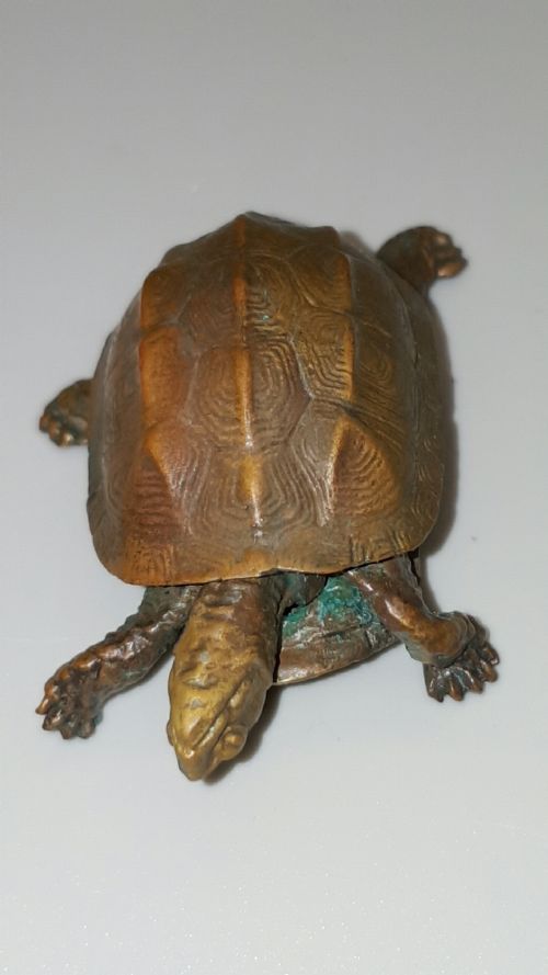 EXCELLENT MEIJI JAPANESE MINIATURE BRONZE OF A TURTLE - ADDITIONAL PHOTO 6