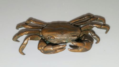 nice meiji japanese miniature bronze crab - CATEGORY: ANTIQUE METAL - DATED 19TH CENTURY