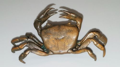 NICE MEIJI JAPANESE MINIATURE BRONZE CRAB - ADDITIONAL PHOTO 1