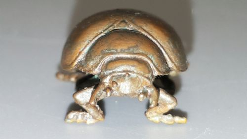 CHARMING MEIJI JAPANESE MINIATURE BRONZE LADYBIRD - ADDITIONAL PHOTO 3