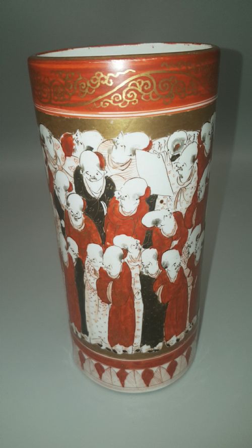 JAPANESE MEIJI 1000 FACES KUTANI VASE CA 19001910 - ADDITIONAL PHOTO 1