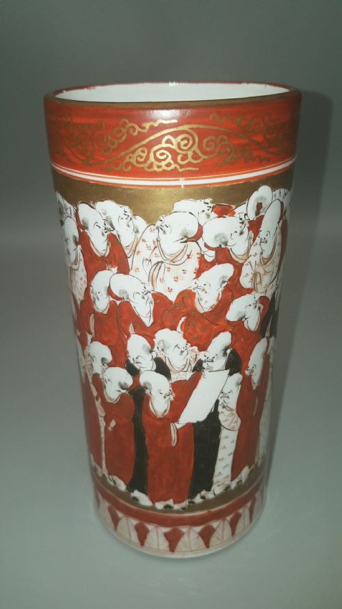 JAPANESE MEIJI 1000 FACES KUTANI VASE CA 19001910 - ADDITIONAL PHOTO 2