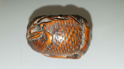 JAPANESE MEIJI BOXWOOD NETSUKE OF TANGERINE DRAGON - ADDITIONAL PHOTO 2