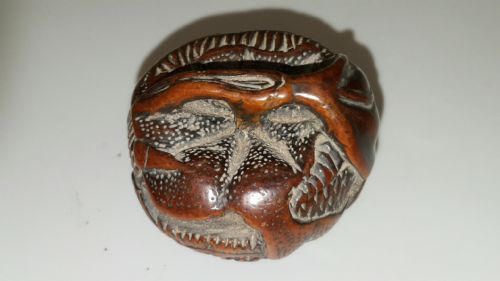 JAPANESE MEIJI BOXWOOD NETSUKE OF TANGERINE DRAGON - ADDITIONAL PHOTO 3