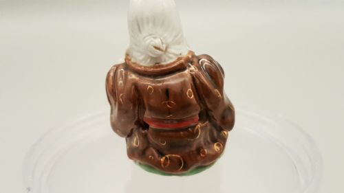 JAPANESE MEIJI PORCELAIN KUTANI NETSUKE OF FUKUROKUJI - ADDITIONAL PHOTO 4