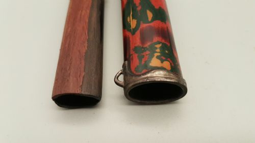 JAPANESE MEIJI 19THC BAMBOO PIPECASE WITH LACQUER CARVINGAD31122 - ADDITIONAL PHOTO 6