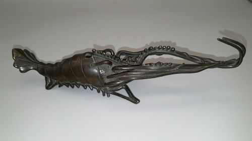 JAPANESE MEIJI 19THC BRONZE SHRIMP WATER DROPPER - ADDITIONAL PHOTO 1