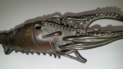JAPANESE MEIJI 19THC BRONZE SHRIMP WATER DROPPER - ADDITIONAL PHOTO 2