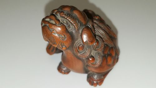 SUPERB JAPANESE EDO 19THC BOXWOOD NETSUKE OF A KARASHISHI - ADDITIONAL PHOTO 1