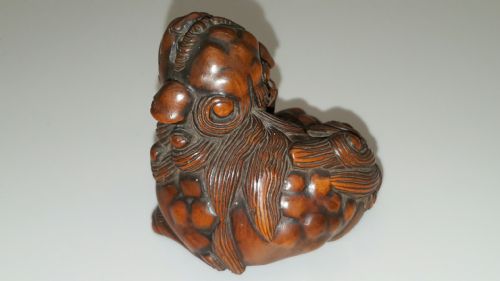 SUPERB JAPANESE EDO 19THC BOXWOOD NETSUKE OF A KARASHISHI - ADDITIONAL PHOTO 2