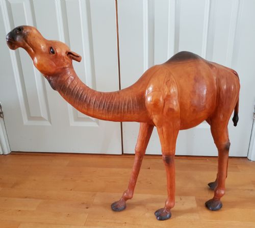 beautiful antique large leather dromedary onehumped camel - CATEGORY: ANTIQUE MISCELLANEOUS - DATED 1910