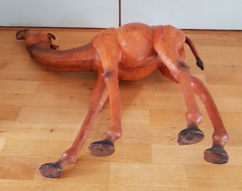 BEAUTIFUL ANTIQUE LARGE LEATHER DROMEDARY ONEHUMPED CAMEL - ADDITIONAL PHOTO 4