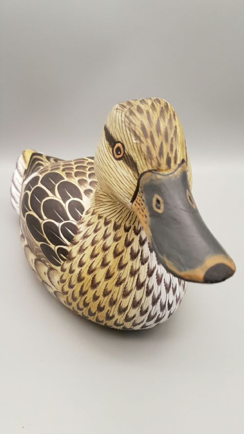 VINTAGE PAINTED WOODEN DECOY DUCK - ADDITIONAL PHOTO 2