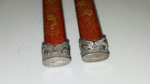 PAIR OF EXQUISITE MEIJI 19THC JAPANESE LACQUEREDSILVER HANDLES - ADDITIONAL PHOTO 2