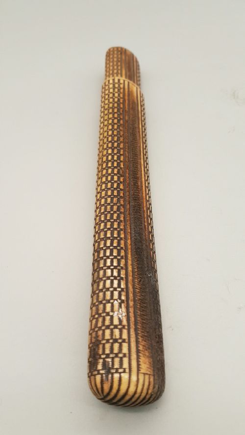 RARE JAPANESE MEIJI 19THC STAG ANTLER PIPECASE MUSOZUTSU - ADDITIONAL PHOTO 1