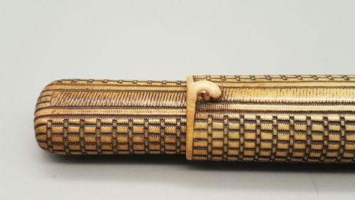 RARE JAPANESE MEIJI 19THC STAG ANTLER PIPECASE MUSOZUTSU - ADDITIONAL PHOTO 4