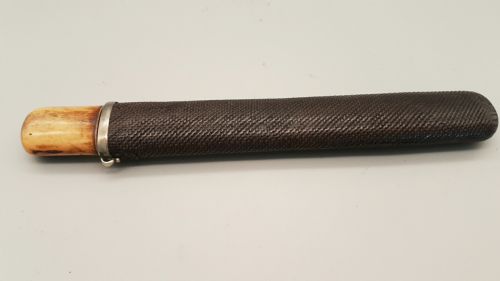 UNUSUAL JAPANESE MEIJI 19THC BAMBOO STAG ANTLER PIPECASE KISERUZUTSU - ADDITIONAL PHOTO 3