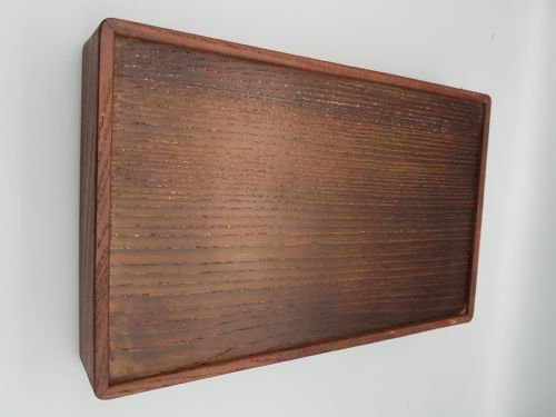 RARE JAPANESE MEIJI 19THC MULBERRY WOOD WRITING BOX SUZURIBAKO - ADDITIONAL PHOTO 3
