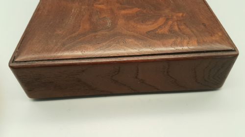 RARE JAPANESE MEIJI 19THC MULBERRY WOOD WRITING BOX SUZURIBAKO - ADDITIONAL PHOTO 7