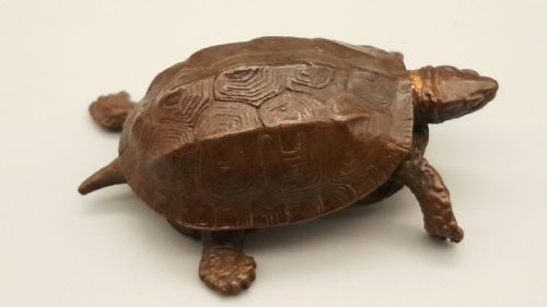 EXCELLENT MEIJI JAPANESE MINIATURE BRONZE OF A TORTOISE - ADDITIONAL PHOTO 2