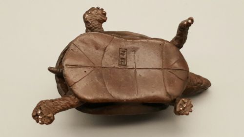 EXCELLENT MEIJI JAPANESE MINIATURE BRONZE OF A TORTOISE - ADDITIONAL PHOTO 3