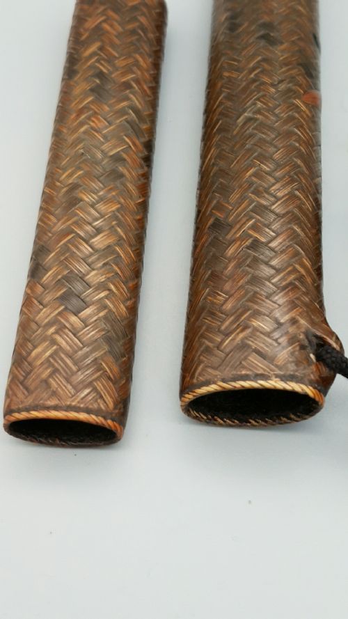 JAPANESE EDO MID19THC SMOKING SET OF PIPECASE TOBACCO POUCH - ADDITIONAL PHOTO 2