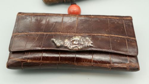 JAPANESE EDO MID19THC SMOKING SET OF PIPECASE TOBACCO POUCH - ADDITIONAL PHOTO 4