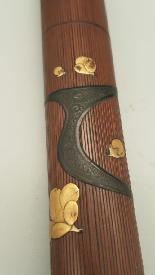 JAPANESE MEIJI 19THC RATTAN LACQUER PIPECASE KISERUZUTSU - ADDITIONAL PHOTO 1