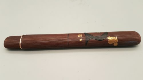 JAPANESE MEIJI 19THC RATTAN LACQUER PIPECASE KISERUZUTSU - ADDITIONAL PHOTO 3