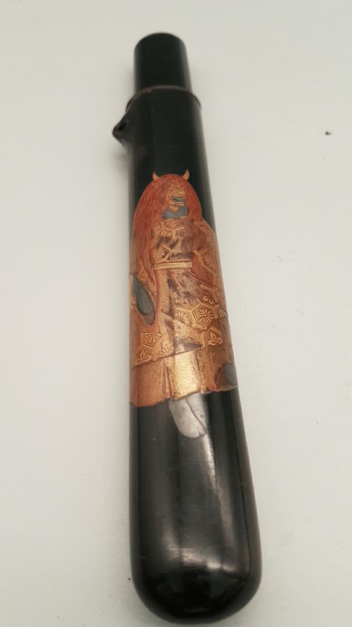 japanese meiji 19thc lacquer pipecase kiseruzutsu - CATEGORY: ANTIQUE MISCELLANEOUS - DATED 19TH CENTURY