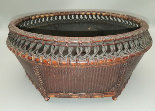 japanese meiji charcoal basket sumitori for sencha tea ceremony - CATEGORY: ANTIQUE MISCELLANEOUS - DATED 19TH CENTURY