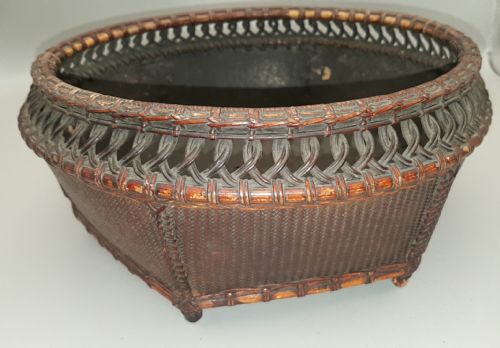 JAPANESE MEIJI CHARCOAL BASKET SUMITORI FOR SENCHA TEA CEREMONY - ADDITIONAL PHOTO 2