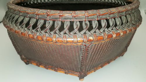 JAPANESE MEIJI CHARCOAL BASKET SUMITORI FOR SENCHA TEA CEREMONY - ADDITIONAL PHOTO 5