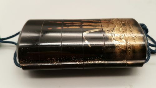 JAPANESE MEIJI 19THC FIVECASE GOLD BLACK LACQUER INRO - ADDITIONAL PHOTO 3