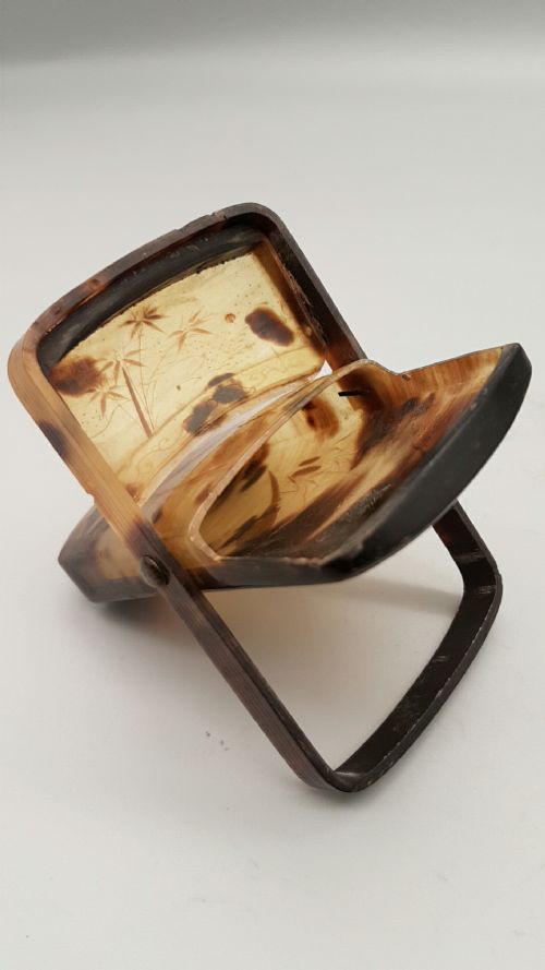RARE JAPANESE MEIJI 19THC LACQUERED TORTOISESHELL CARDCIGARETTE CASE - ADDITIONAL PHOTO 3