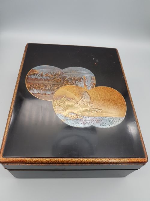 japanese meiji 19thc lacquer stationerywriting box - CATEGORY: ANTIQUE BOXES - DATED 19TH CENTURY