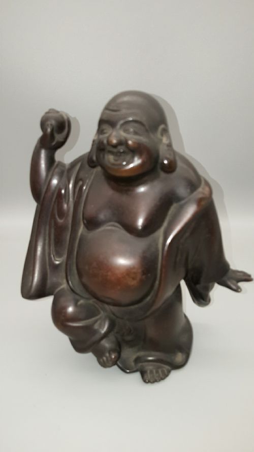 nice japanese meiji 19thc bronze of a smiling daikoku the god of wealth - CATEGORY: ANTIQUE METAL - DATED 19TH CENTURY