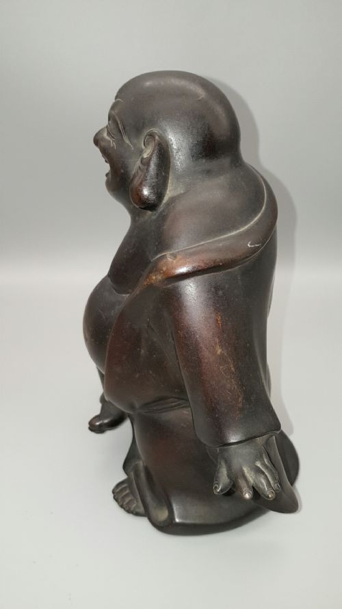 NICE JAPANESE MEIJI 19THC BRONZE OF A SMILING DAIKOKU THE GOD OF WEALTH - ADDITIONAL PHOTO 3
