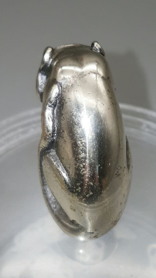 UNUSUAL JAPANESE MEIJI EARLY 20THC SILVERED BRONZE OKIMONO OF A TIGERLION - ADDITIONAL PHOTO 2