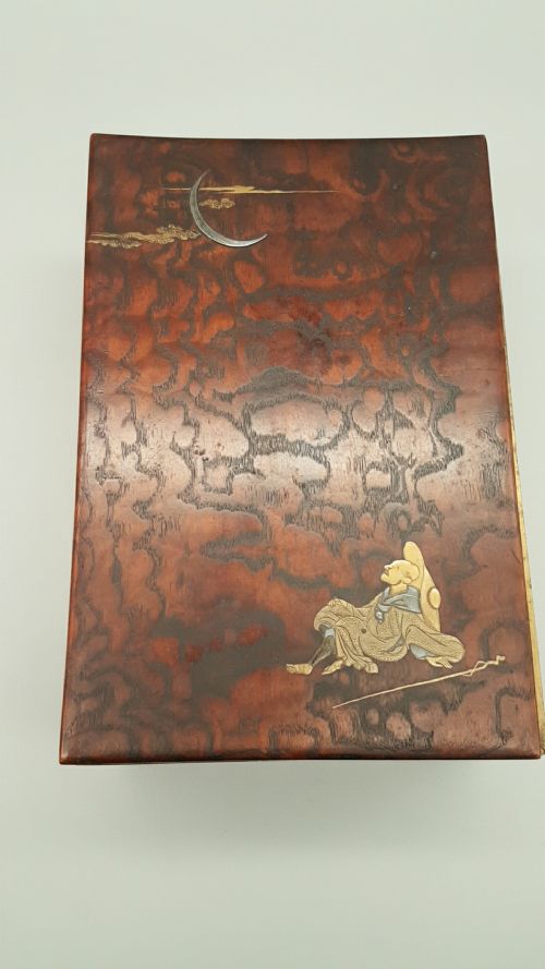 BEAUTIFUL JAPANESE MEIJI 19THC LACQUERED THREETIER STATIONERY BOX - ADDITIONAL PHOTO 1
