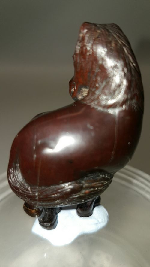 JAPANESE MEIJI 19THC BOXWOOD NETSUKE OF A HORSE SIGNED MICHIKAWA - ADDITIONAL PHOTO 3