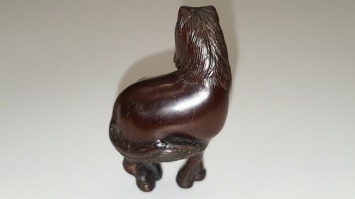 JAPANESE MEIJI 19THC BOXWOOD NETSUKE OF A HORSE SIGNED MICHIKAWA - ADDITIONAL PHOTO 4