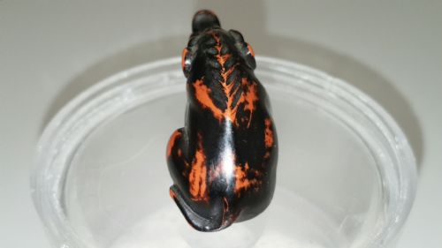 RARE JAPANESE MEIJI BOXWOOD NEGORO LACQUER NETSUKE OF A WILD BOAR - ADDITIONAL PHOTO 2