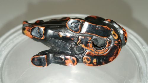 RARE JAPANESE MEIJI BOXWOOD NEGORO LACQUER NETSUKE OF A WILD BOAR - ADDITIONAL PHOTO 4