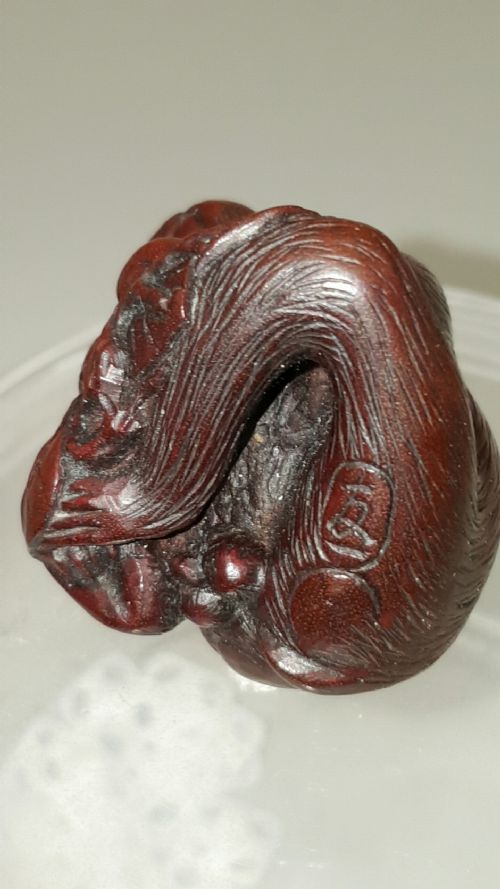 SUPERB JAPANESE EDO MID19THC MONKEY NETSUKE SIGNED TOMOKAZU - ADDITIONAL PHOTO 4