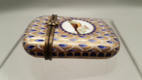 BEAUTIFUL ANTIQUE FRENCH PORCELAIN ENAMEL BRONZE VESTA OR CARD CASE - ADDITIONAL PHOTO 2